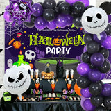 Gaeaspace  -  5PCS Halloween Balloon Set Flags Halloween Party Decoration Scene 12 Inch Round Latex Balloons Party Decoration  Balloons