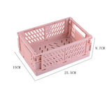 Gaeaspace  -  Creative Foldable Storage Boxes Student Desktop Collapsible Crate Organizer Tape Stationery Cosmetic Rack Folding Storage Basket