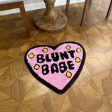 Gaeaspace  -  Aesthetic Tufting Love Shape Tufted Rugs Bedroom Rug Soft Fluffy Bedside Carpet Floor Pad Mat Doormat Home Room Decor