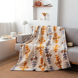 Gaeasapce  -  Ins Ethnic Knitted Thread Blanket Half-side Velvet Nordic Fabric Sofa Towel Jacquard Modern Simple Skin-friendly Soft Nap Blanke