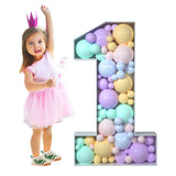 Gaeaspace  -  73/93cm Giant Number Mosaic Balloon Frame Birthday Balloon Filling Box Birthday Party Decorations Kids Anniversary Wedding Decor