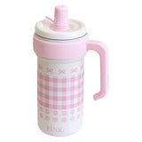 Gaeaspace  -  1000ML Thermos Water Cup For Girls Ice Coffee Cup With Handle Straw Tumbler Large Capacity 316 Stainless Steel Insulated Cup