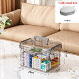 Gaeaspace  -  Transparent Household Portable Storage Box Desktop Clutter Storage Box Snacks Toys Storage Container Large Capacity Box