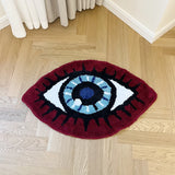 Gaeaspace  -  Red Eye Tufted Rug Special Style Carpet Cute Design Non-Slip Bedside Area Rug Floor Mat Room Fun Rugs Aesthetic Home Soft Tufted