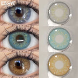 Gaeaspace  -  1Pair Colour Contacts Lenses Russian Blue Eye Green Beauty Pupil Brown Colored Gray Soft Yearly Use Makeup Lenses