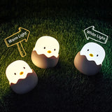 Gaeaspace  -  Eggshell Chicken Night Light Cartoon LED Light Bedroom Children Touch Adjustable Light Rechargeable Warm Light Atmosphere Light