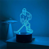 Gaeaspace  -  1pc Ice Hockey  3D Night Light, 3D Optical Illusion Lamp With Touch, 7-Color Changing Ambient Light For Bedroom