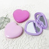 Gaeaspace  -  Heart Shaped Double Sided Hand Mirror, Popular Cute Heart Makeup Mirror, Compact Mirror