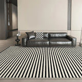 Gaespace  -  Nordic Retro Living Room Decoration Plaid Carpet Black and White Plush Rug Fluffy Soft Rugs for Bedroom Luxury Study Floor Mat