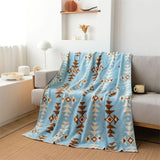 Gaeasapce  -  Ins Ethnic Knitted Thread Blanket Half-side Velvet Nordic Fabric Sofa Towel Jacquard Modern Simple Skin-friendly Soft Nap Blanke