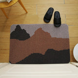 Gaeaspace  -  Scenic PVC Mountain Welcome Doormat Cuttable House Door Entrance Mat Carpet Anti Dust Floor Pad Outdoor Home Decor