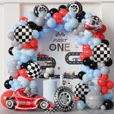 Gaeaspace  -  1Set Racing Car Theme Balloon Garland Arch Kit Tyre Helmet Foil Globos Kids 1st Birthday cars Party Decorations Boy Baby Shower