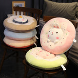 Gaeaspace  -  40cm Creative Bunny Doughnut Cake Cushion Dolls Cute Stuffed Penguin Pig Donut Throw Pillow  Animal Home Decor Gifts for Kids