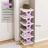 Gaeaspace  -  6 Tier Folding Shoe Rack Multi-folding No Installation Home Storage Shelf Dormitory Multifunctional Economic Storage Shoe Rack