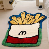 Gaeaspace  -  Funny Tufting Chips Living Room Carpet Soft Fluffy Cartoon Fastfood Bedroom Mat Flocked Pad Anti-slip Rug Home Nursery Decor