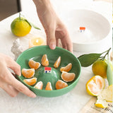 Gaeasapce  -  Household Tableware Abstract Plate  Ceramic Fruit Salad Bowls Utensils for Kitchen Dessert Three-dimensional House Plates