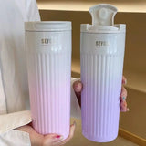 Gaeaspace  -  400/500ML Stainless Steel Coffee Thermos Bottle For Girls Thermal Mug Leakproof Vacuum Flask Cup Portable Travel Insulated Mugs