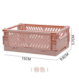 Gaeaspace  -  Creative Foldable Storage Boxes Student Desktop Collapsible Crate Organizer Tape Stationery Cosmetic Rack Folding Storage Basket