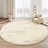 Gaeaspace  -  French Luxury Round Bedroom Decor Carpet Large Area Plush Rug Cream Style Carpets for Living Room Fluffy Soft Thicken Floor Mat