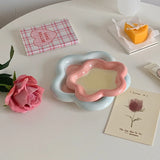 Gaeaspace  -  Korean Flat Plate Hand Paint Jewelry Storage Tray Dessert Plate Fruit Storage Cute Dish Ceramic Plates Candy Flat Bowl