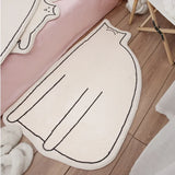 Gaeaspace   -  Bedside Carpet Cute Kitten Cartoon Printed Special-shaped IG Plush Rug Fashion Home Decoration Children's Bedroom Fluffy Mat