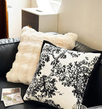 Gaeaspace  -  INS Cream Style Decorative Sofa  Living Room French Modern Luxury Pillow American Retro Pillow  Black and White Luxury Cushion