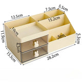 Gaeaspace  -  Desktop Transparent Cosmetics Storage Box Desktop Organizer with Drawers Pen Holder Stationary Storage Rack for Office Desks