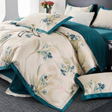 Gaeaspace  -  100s Egyptian Cotton Bedding Set Queen King Ru Double Size Print Bed Linens Blanket Cover Sheet Pillowcase