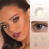 Gaeaspace  -  （0~-6.00）Natural Colored Contact Lenses with Prescription Myopia Lenses with Degree Brown Lenses Gray Pupils Fast Shipping