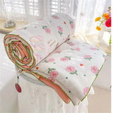 Gaeaspace  -  200X150CM Summer Quilt Air Conditioning Thin Quilt Child Double Side Cover Polyester Printed Adult Washable Bed Home Blanket