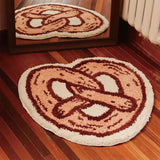 Gaeaspace  -  Tufting Breze Bedside Rug Soft Food Bread Mat Carpet Bathroom Floor Pad Kids Room Bedroom Doormat Aesthetic Home Warm Decor