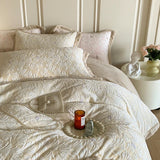 Gaeaspace  -  Luxury jacquard velvet Bed linen winter comforter Bedding set Microfiber Duvet cover Quilt bed cover full set double bed sheets