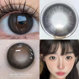 Gaeaspace  -  1 Pair Colorful Natural Contact Lenses For Eyes Cosmetic Blue Lenses Beauty Brown Grey Lenses Eye Lentes with Diopter