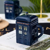 Gaeaspace  -  1pc 450ml Creative Police Box Mug Funny Ceramic Coffee Tea Cup with Gift Box Milk Drinks Breakfast Cup Birthday Gift Kitchenware