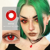 Gaeaspace  -  Halloween Contact Lenses White Cat Eye Cosplay Contact Lenses Crazy Eye Contacts Whiteout Lens for Cosplay Anime Accessorie