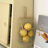 Gaeaspace  -  Nordic Hanging Storage Basket Handmade Metal Organizer Kitchen Tablewares Small Stuff Snacks Support Home Room Decor Accessories