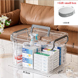 Gaeaspace  -  Transparent Household Portable Storage Box Desktop Clutter Storage Box Snacks Toys Storage Container Large Capacity Box