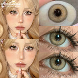 Gaeaspace  -  1Pair New Colored Contact Lenses for Eyes Brown Lenses Green Eye Lenses Gray Pupils Yearly Cosmetic Eye Contact Lens