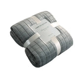 Gaeaspace  -  New Flannel Jacquard Blanket Plaid Series Cover Blanket Plain Velvet Blanket