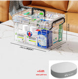 Gaeaspace  -  Transparent Household Portable Storage Box Desktop Clutter Storage Box Snacks Toys Storage Container Large Capacity Box