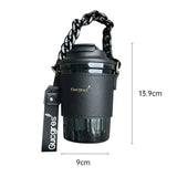 Gaeaspace  - 420ml Portable Plastic Coffee Mug with Rope Leather Cover Creative Water Bottle Tea Milk Cold Drinkware Outdoor Couple Gift Cup