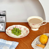 Gaeaspace  -  Ceramic High-end Coffee Cups, Creative Plates, Exquisite Birthday Gifts for Girls, French High-End Feast, Afternoon Tea