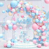 Gaeaspace  -  Pastel Pink Blue Balloons Arch Garland Kit Boys Girls Gender Reveal Baby Shower Ballon Decorations Birthday Party Decor Globos