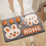 Gaeaspace  -  Ins Cartoon Rug Mats Water Absorbing Doormat Floor Mat Toilet Bathroom Bedroom Thickened Flocking Door Non Slip Foot Mat