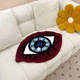 Gaeaspace  -  Red Eye Tufted Rug Special Style Carpet Cute Design Non-Slip Bedside Area Rug Floor Mat Room Fun Rugs Aesthetic Home Soft Tufted