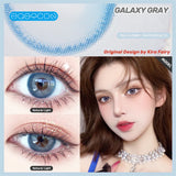 Gaeaspace  -  Half sugar blue-Pink Colored Contact Lenses Soft For Eyes Small Beauty Pupil Myopia Prescription Degrees Yearly Natural