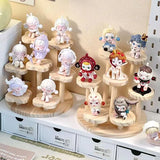 Gaeaspace  -  Wooden Display Riser Stand Organizer Shelf Stand for Figures Pop Mart Figure Display Cabinet Cute Dolls Storage Rack Decoration