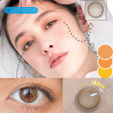 Gaeaspace  -  amber brown Colored Contact Lenses soft for eyes small Beauty Pupil myopia prescription degree yearly natural new big