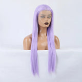 Gaeaspace  -  Purple Wig Long Straight Synthetic Lace Front Wig Glueless Wigs Ready to Wear Light Purple Lace Wig Glueless Lace Wigs for Women