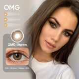 Gaeaspace -  Black Lenses Color Contact Lens with Prescription Myopia Lenses with Degree Brown Lenses Gray Pupils Fast Shipping